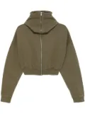 ENTIRE STUDIOS cropped full zip hoodie - Green