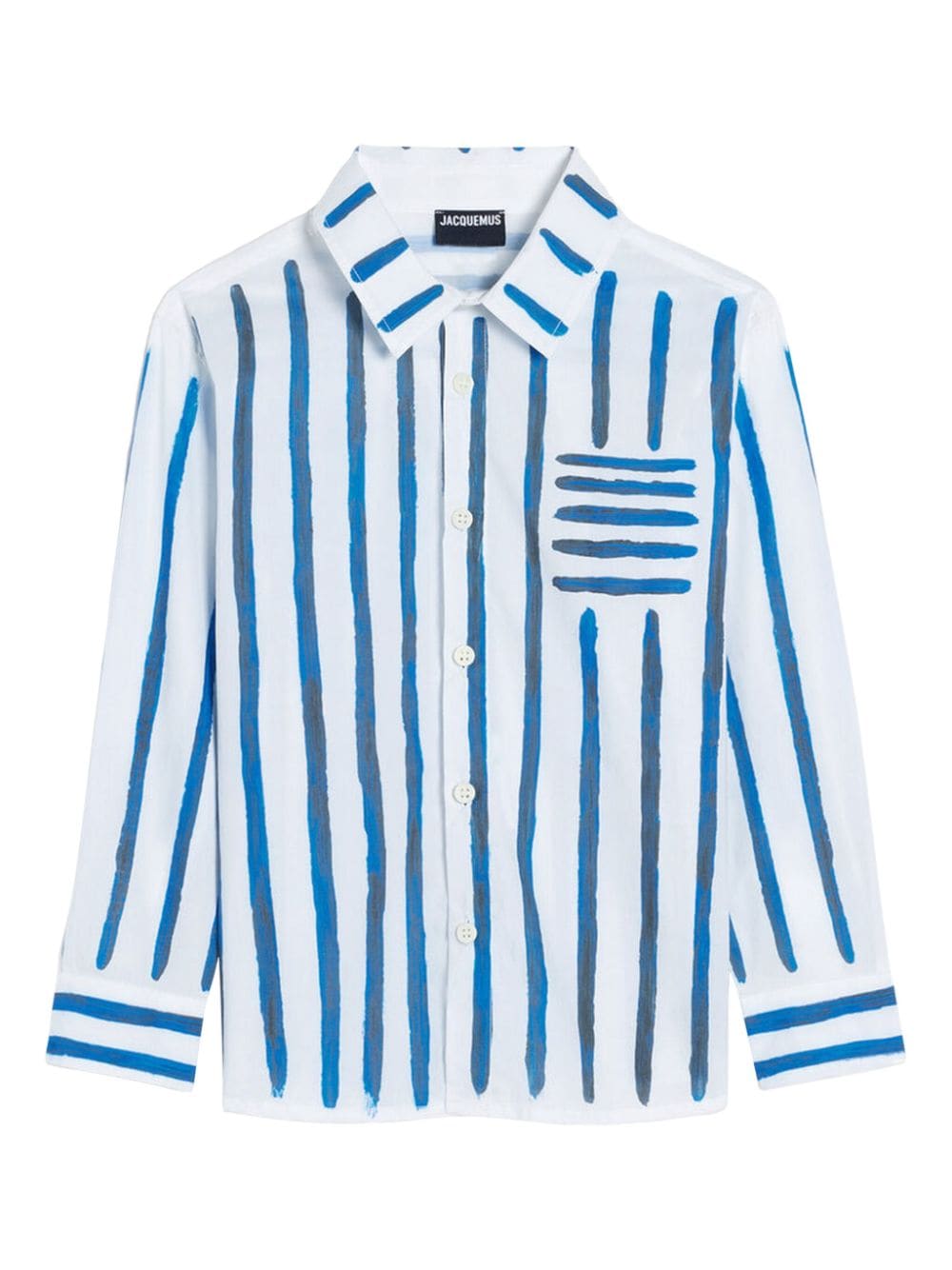 Jacquemus L'enfant Kids' La Peinture Cotton Shirt In Blue