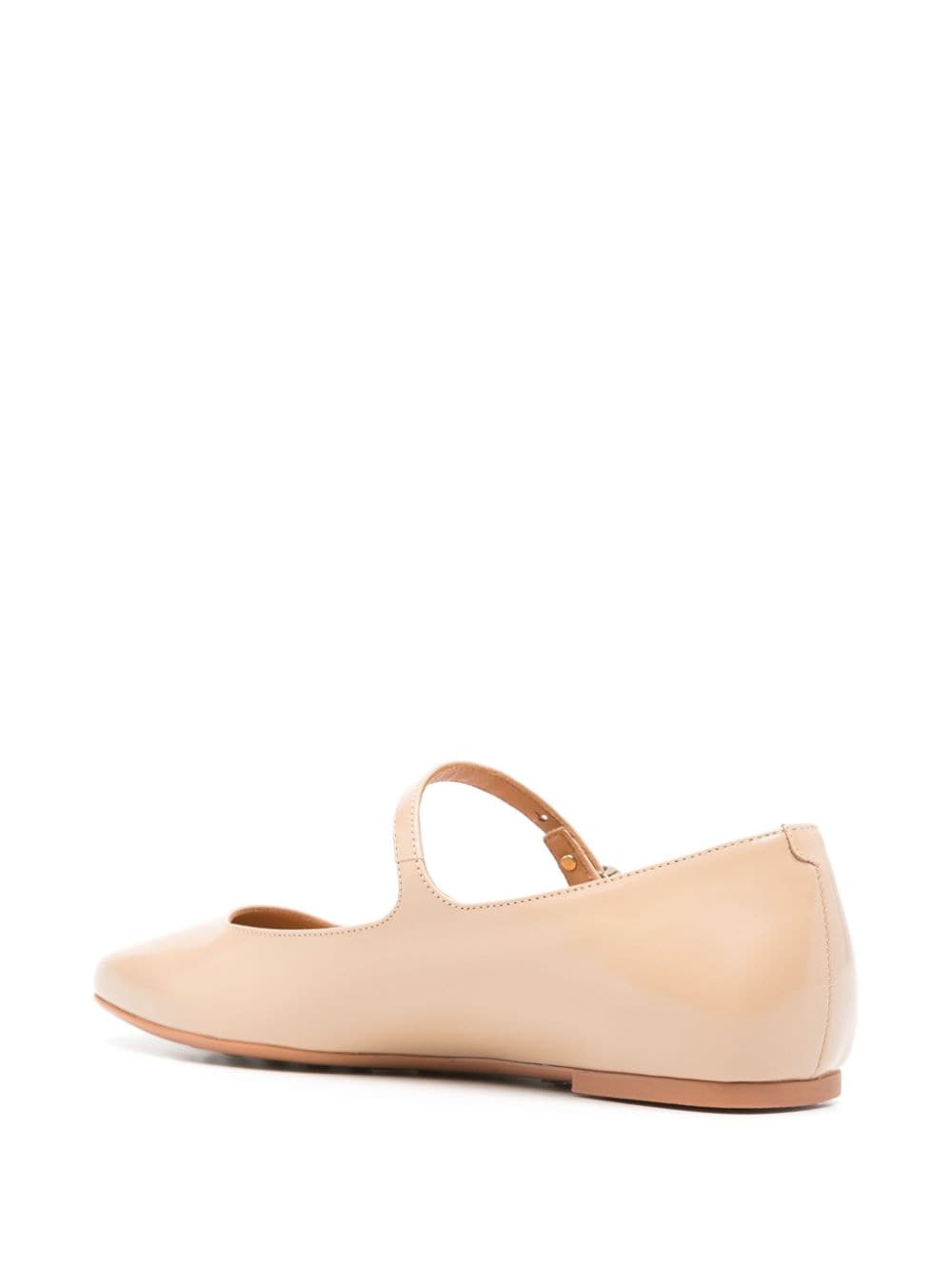 Shop Tod's Leather Ballet Flats In Neutrals