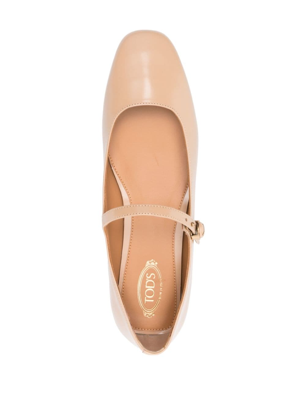 Shop Tod's Leather Ballet Flats In Neutrals