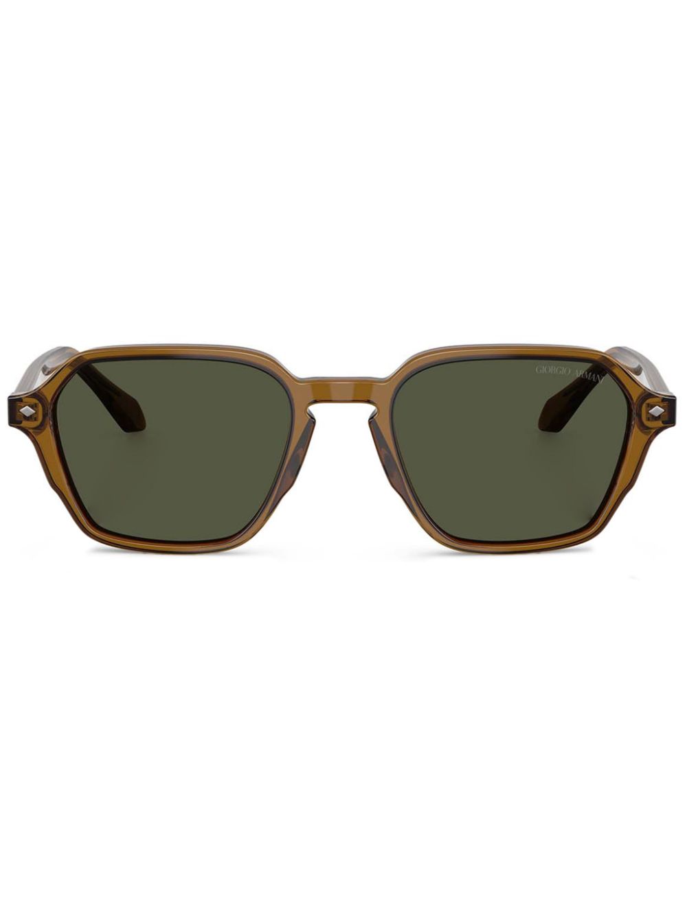 Giorgio Armani rectangle-frame sunglasses - Green