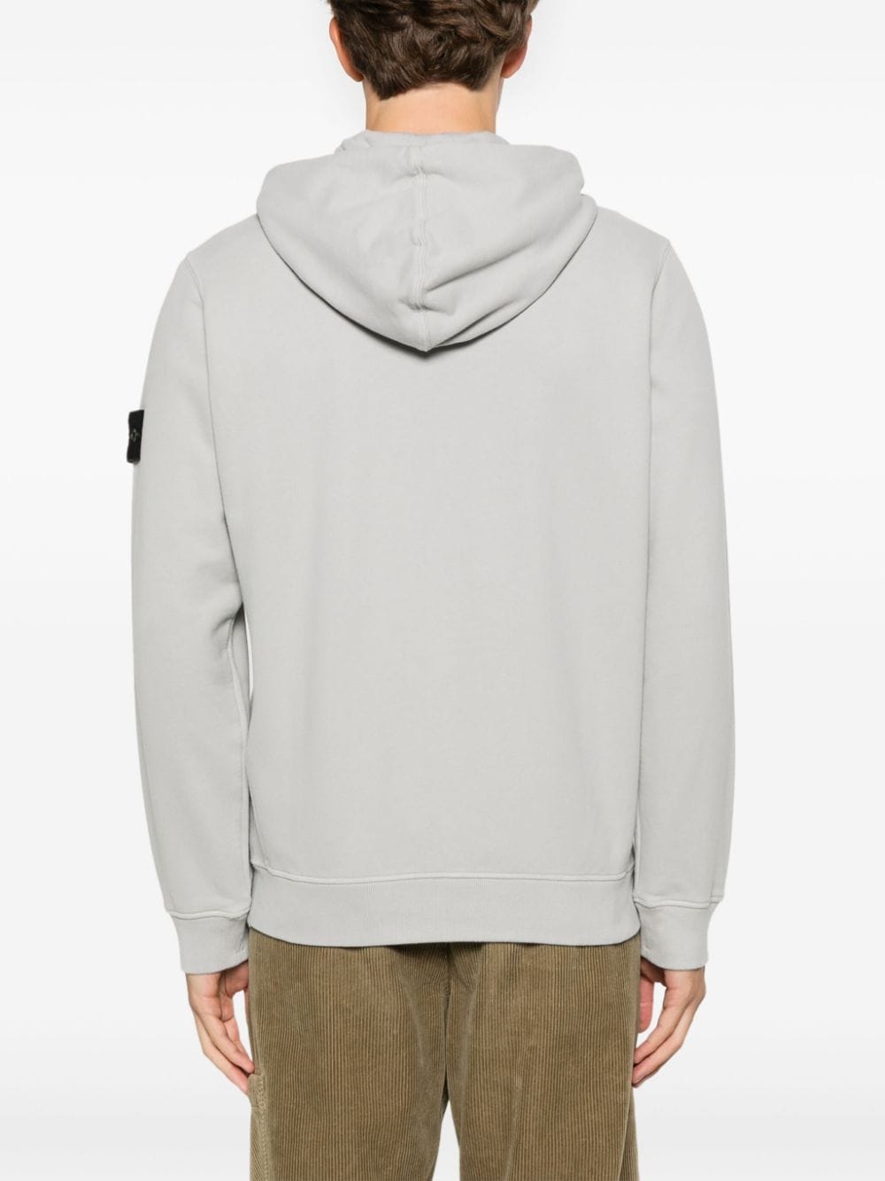 Stone Island Hoodie met jersey textuur Grijs