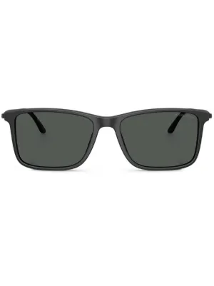 Giorgio Armani logo-print Sunglasses | Black | FARFETCH