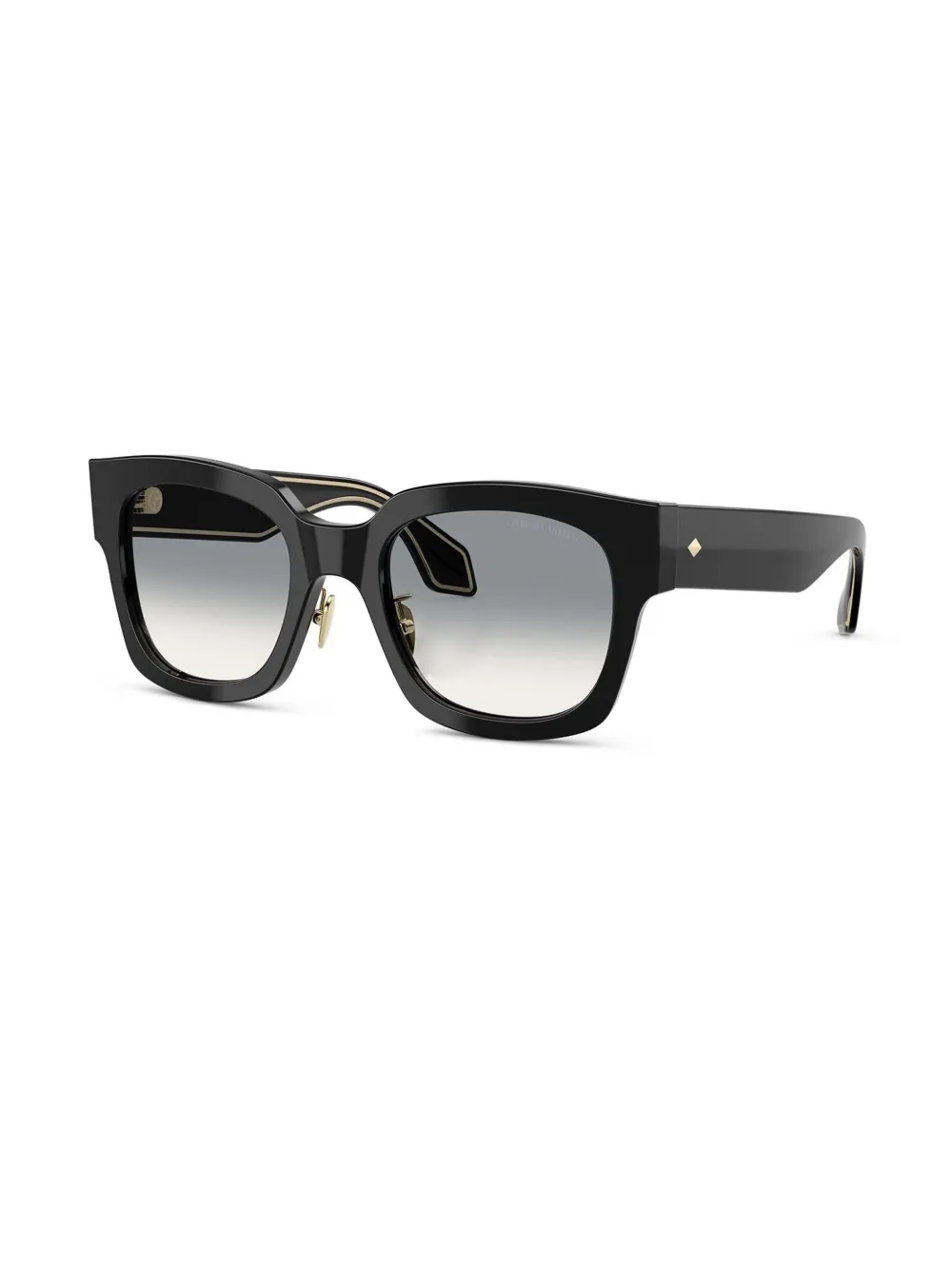 Giorgio Armani Zonnebril met vierkant montuur - Zwart