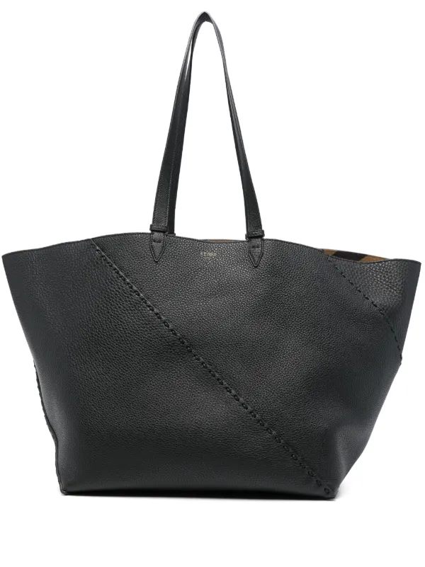 FENDI セレリア ダイアゴナル ハンドバッグ L | ブラック | FARFETCH JP