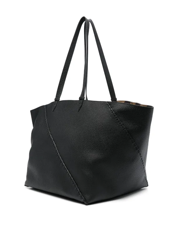 FENDI セレリア ダイアゴナル ハンドバッグ L | ブラック | FARFETCH JP