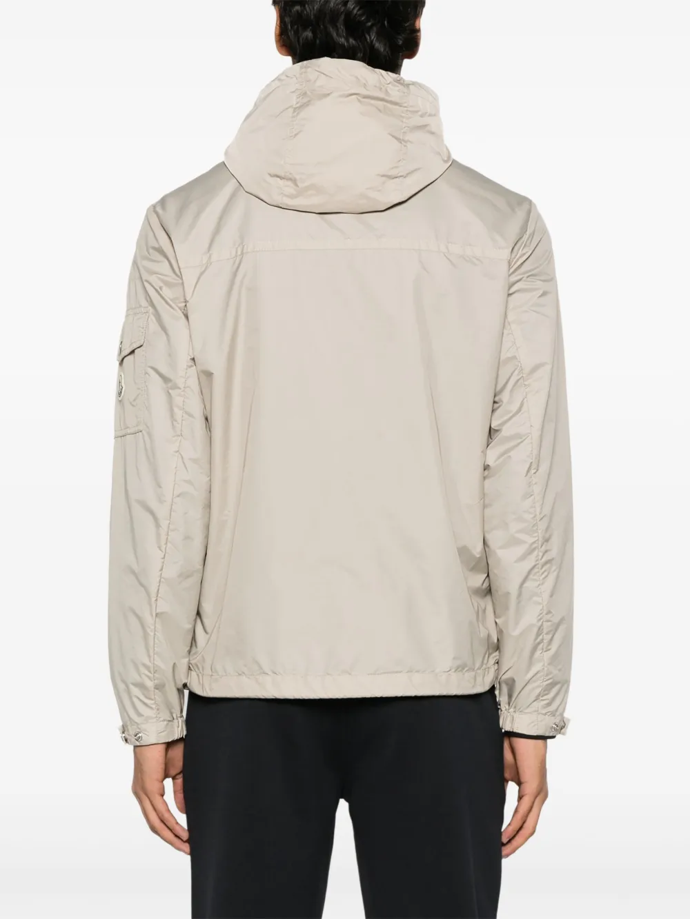 Moncler Etiache Hooded Windbreaker Jacket In Neutrals