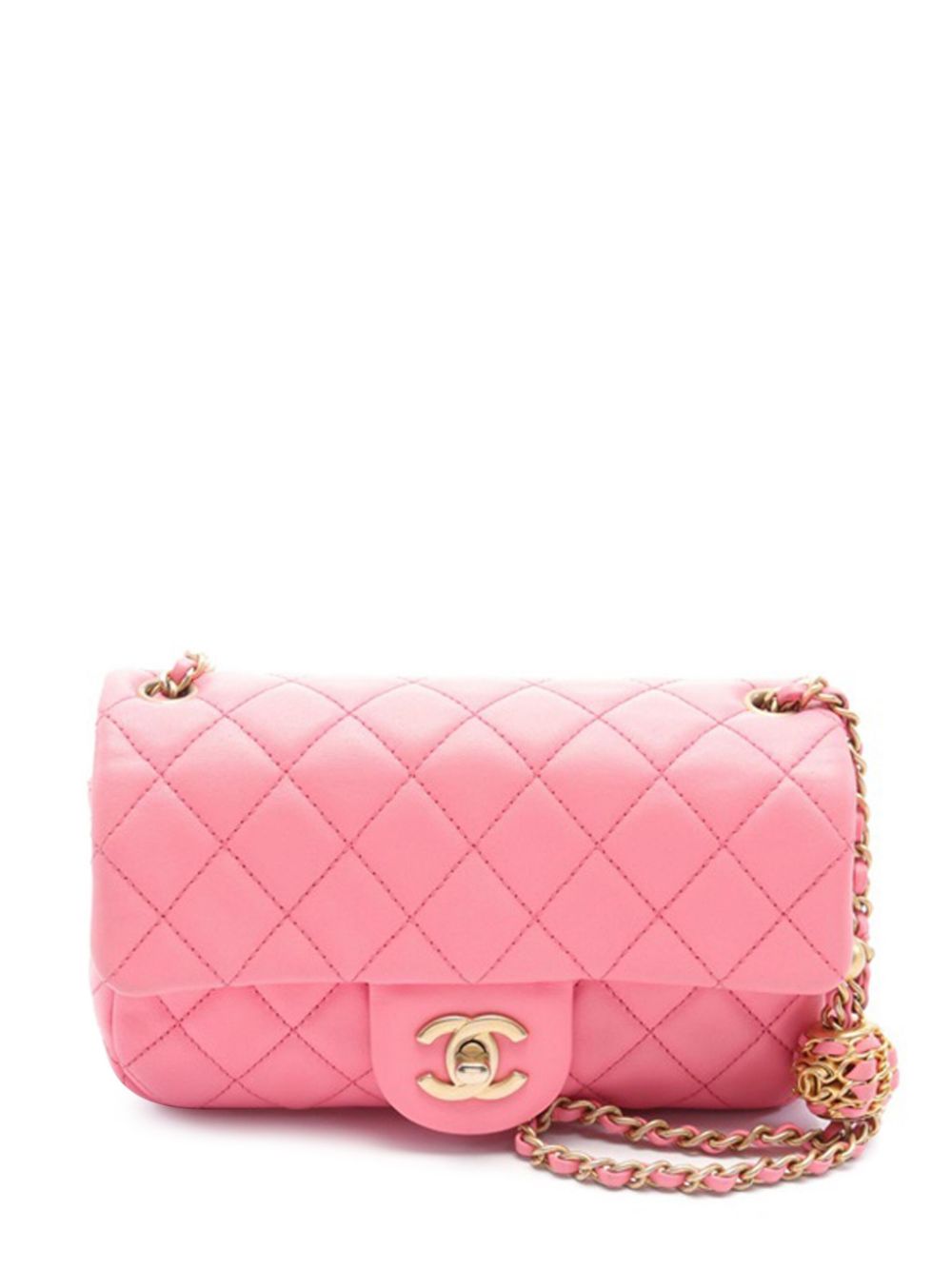 Cheap HOT SALE CHANEL 2021-2023 Mini Rectangular Lambskin Pearl Crush Flap crossbody bag Women