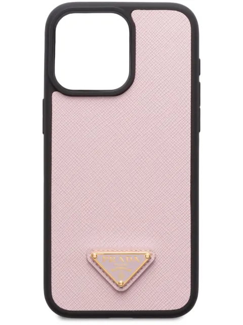 Prada triangle-logo iPhone 15 Pro Max case