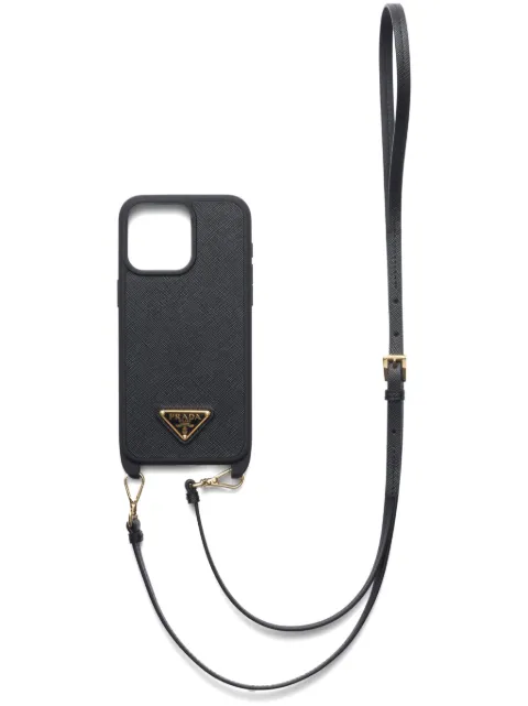Prada triangle logo iPhone 15 Pro Max case