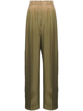 Prada Gradient Twill Palazzo Pants | Green | FARFETCH