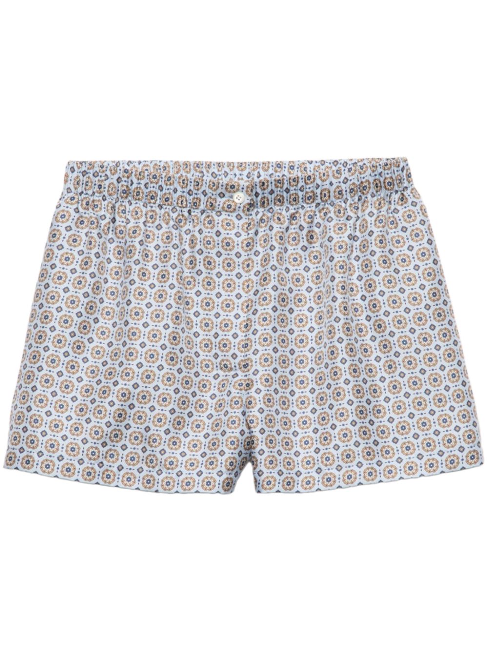 geometric-pattern shorts