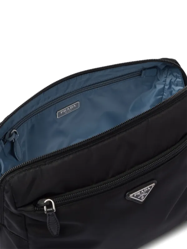 Prada Large Re-Nylon Travel Pouch | Black | FARFETCH