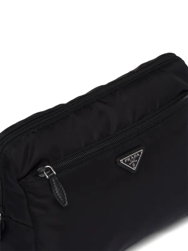 Prada Large Re-Nylon Travel Pouch | Black | FARFETCH