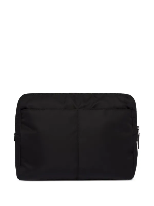 Prada Large Re-Nylon Travel Pouch | Black | FARFETCH