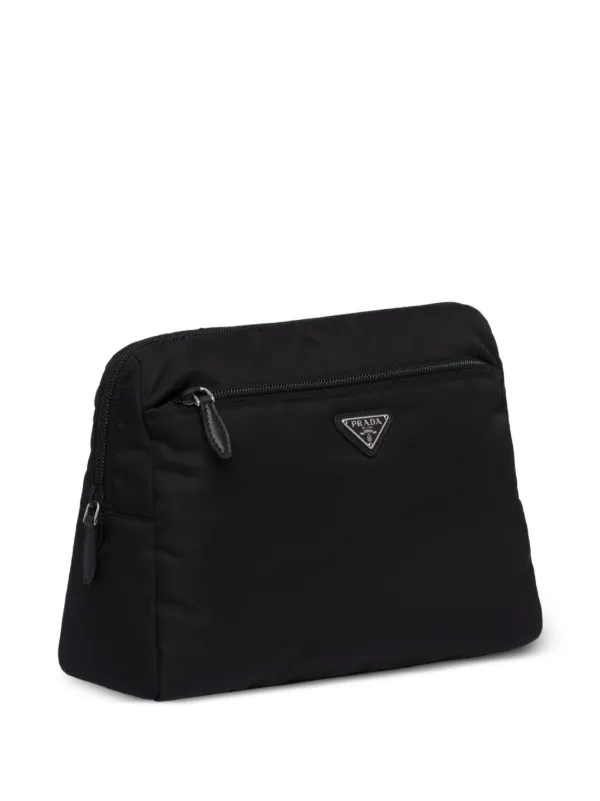 Prada Large Re-Nylon Travel Pouch | Black | FARFETCH