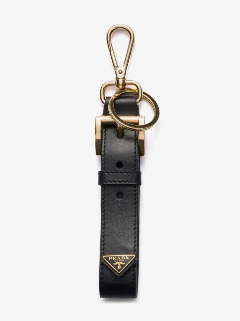 Prada leather keyring