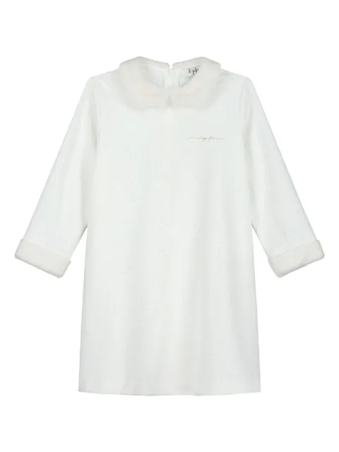 Il Gufo embroidered-logo dress