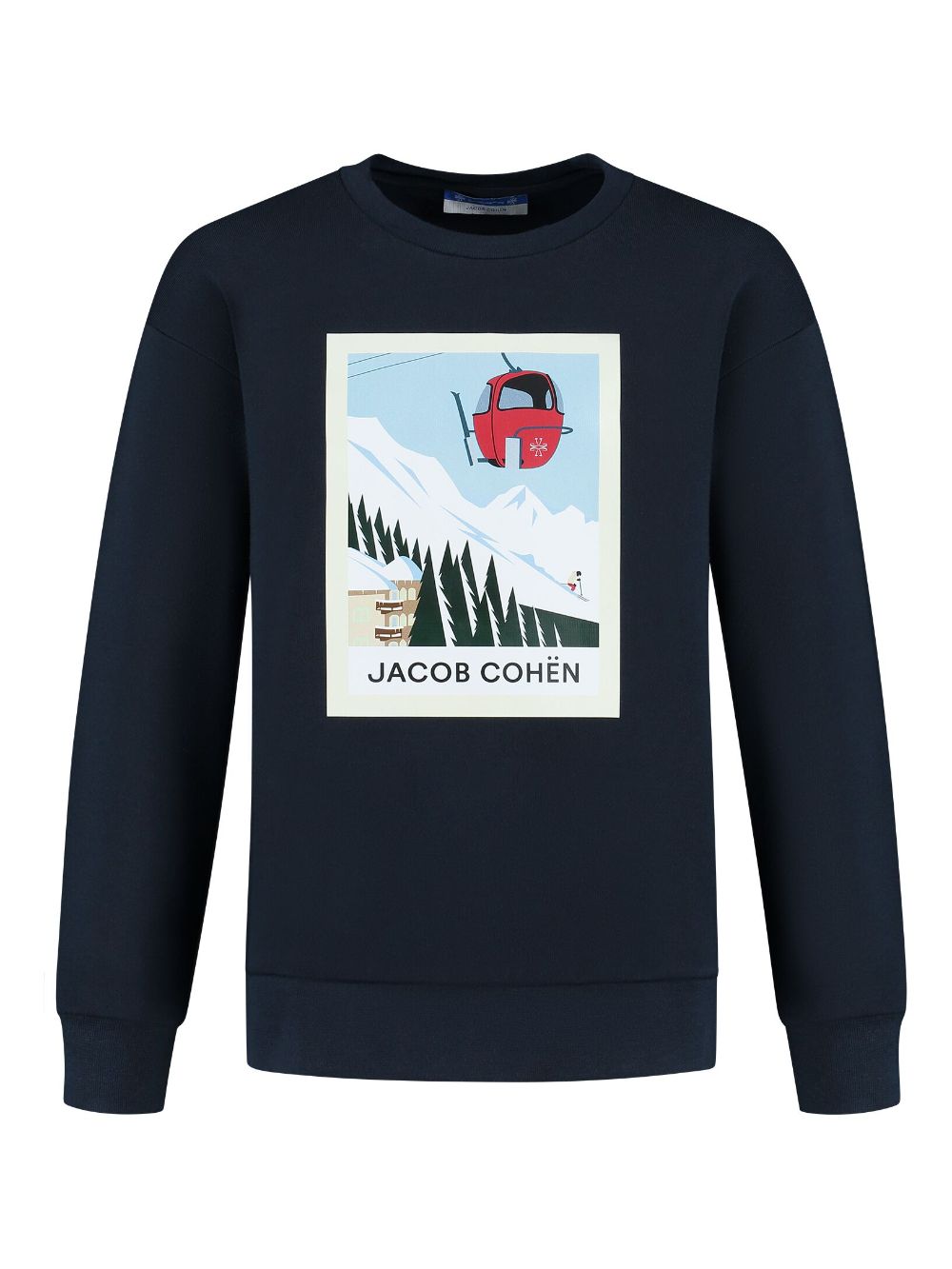 Shop Jacob Cohen Graphic-print Sweatshirt In Blue