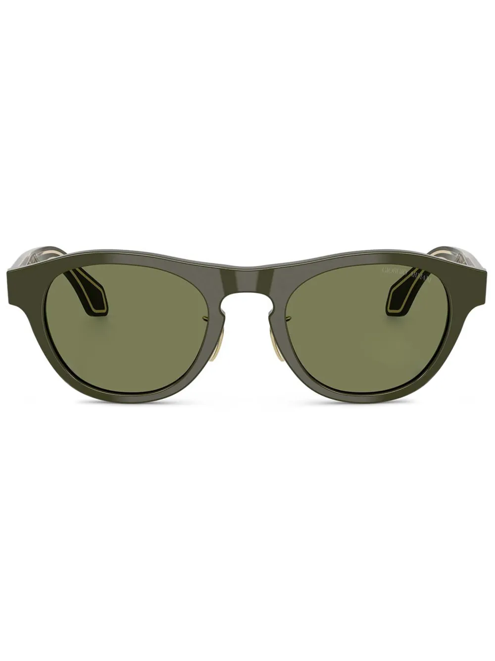 Giorgio Armani round-frame sunglasses | Green | Image 1