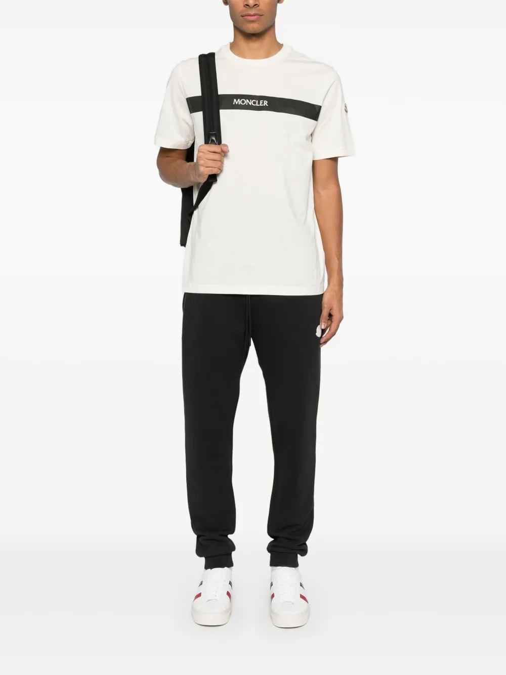 Moncler T-shirt met logoprint - Wit