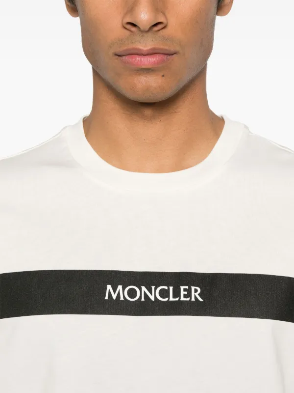 Moncler logo-print T-shirt | White | FARFETCH