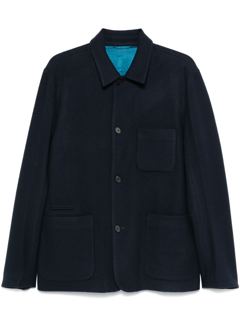 Paul Smith wool shirt jacket - Blue