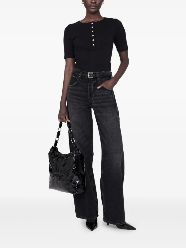 ANINE BING Kate Shoulder Bag | Black | FARFETCH