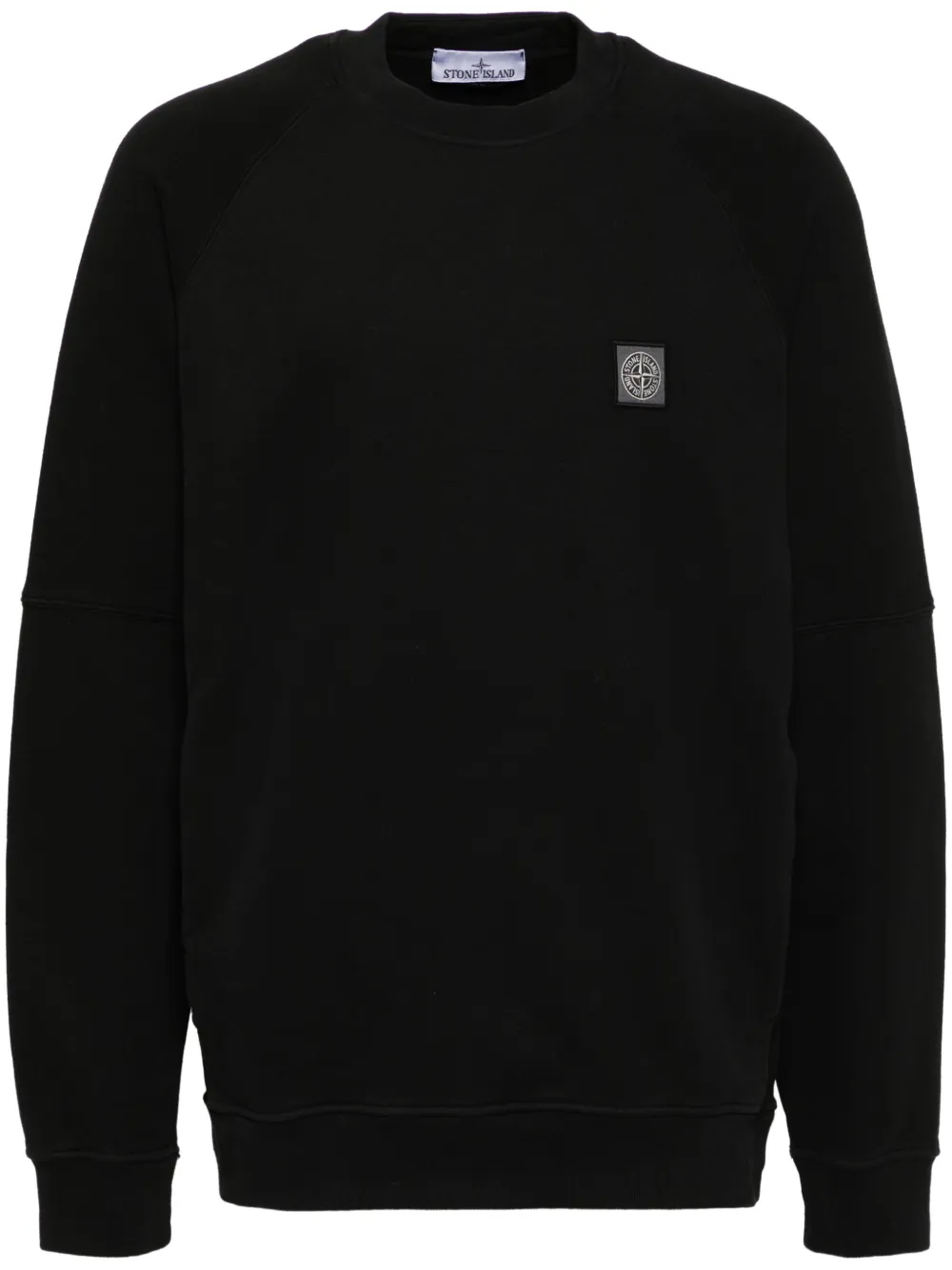 Stone island logo patch sweatshirt outlet