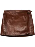 Prada leather mini skirt - Brown