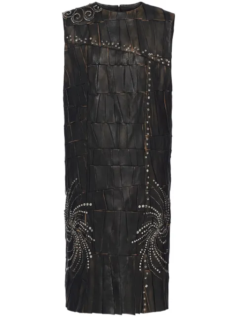 Prada vestido con diseño patchwork