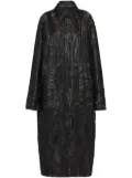 Prada nappa-leather patchwork coat - Black