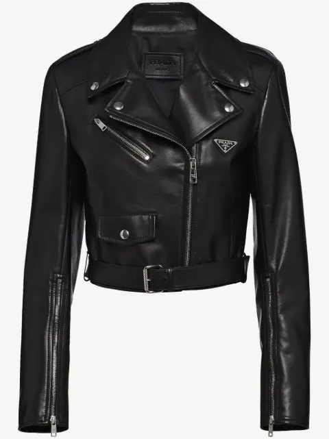 Prada nappa leather biker jacket