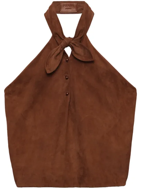 Prada suede halter top