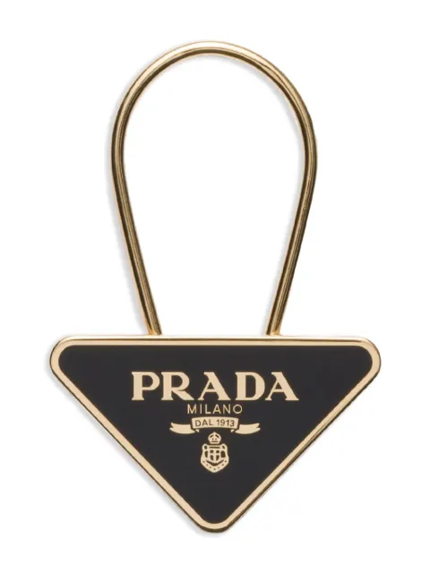 Prada llavero con logo triangular