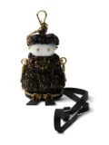 Prada crochet-knit bag charm - Black