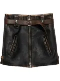 Prada leather mini skirt - Black