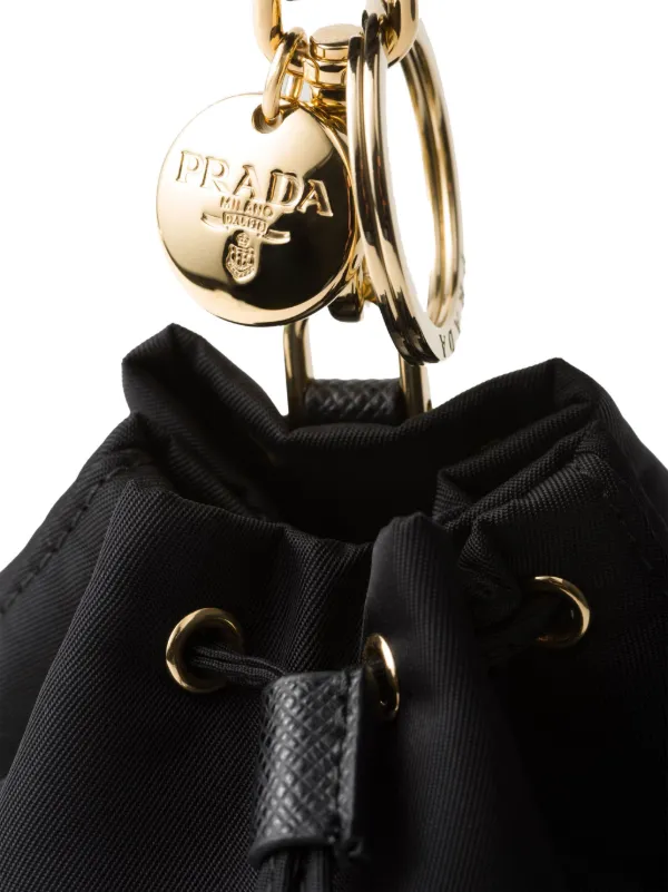 Prada アイコン リナイロン キーチェーンチャーム ミニ | ブラック