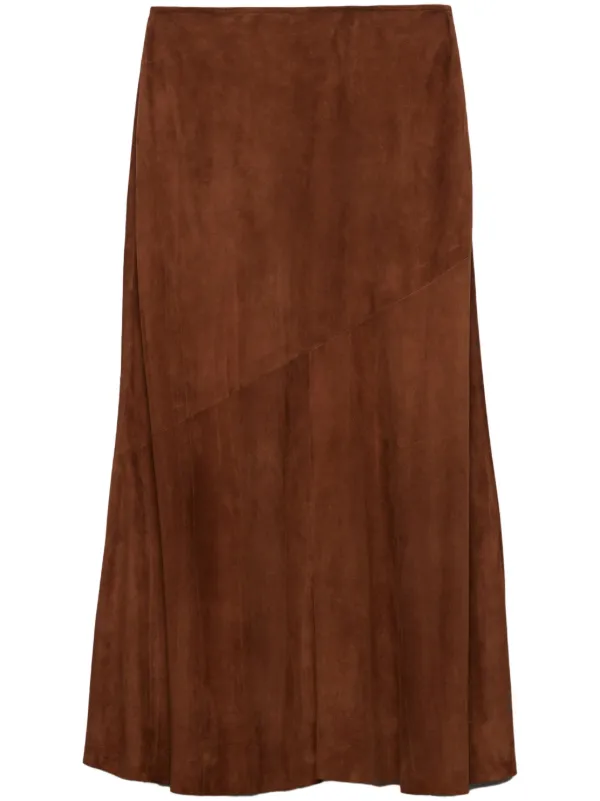 スカート PRADA Women Mid Skirts P176WGSOOO12VC F0192 BROWN Prada Wool Midi Skirt | Brown | FARFETCH