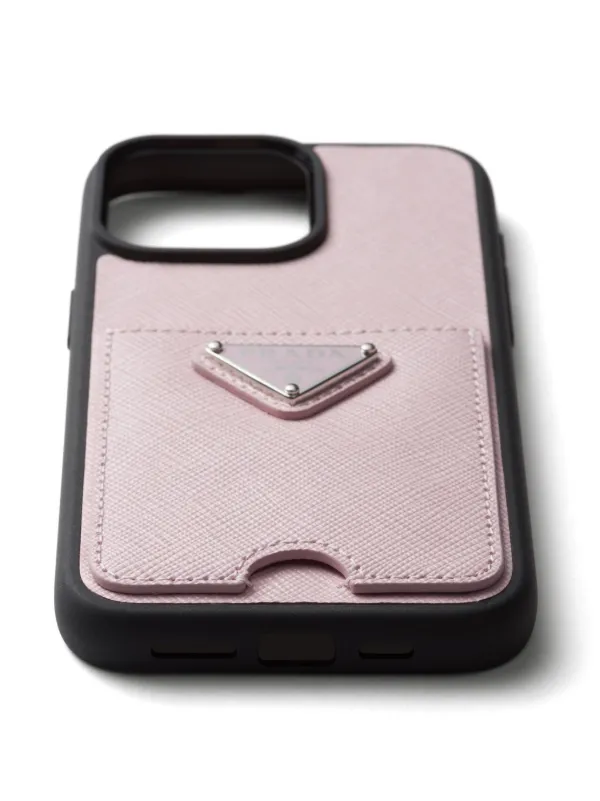 Prada iPhone 15 Pro Max-Hülle Mit Triangel-Logo | Rosa | FARFETCH DE