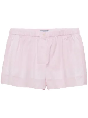 ショーツ PRADA PASTEL PINK COTTON SHORTS Prada women's pink silk shorts of a free cut 174247 — Women