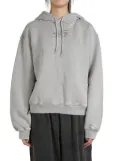Alexander Wang logo-embroidered hoodie - Grey