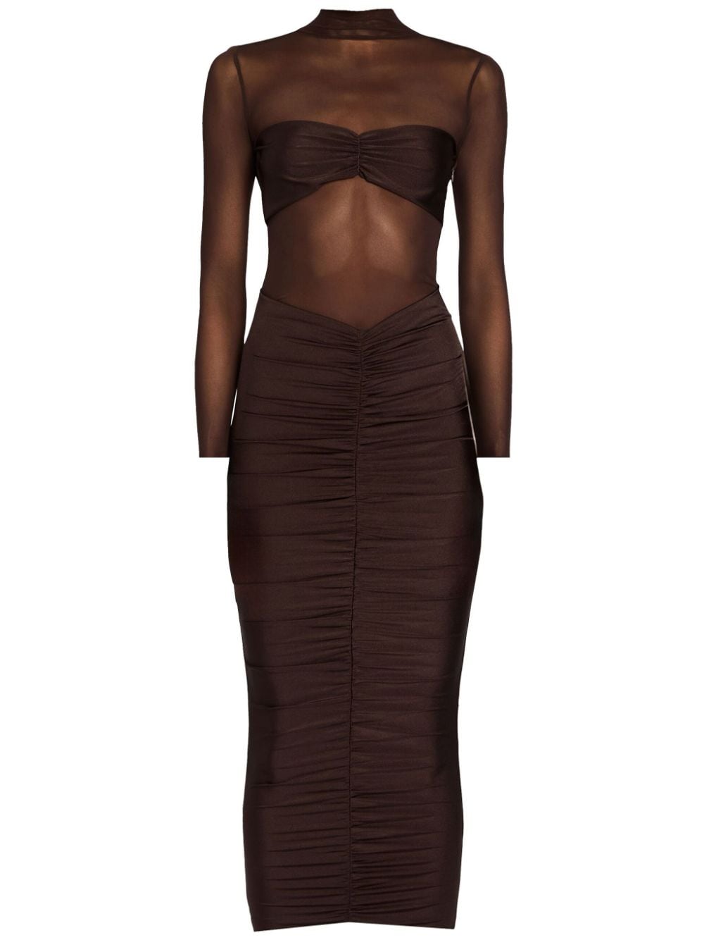 Shop Ser.o.ya Levina Midi Dress In Brown