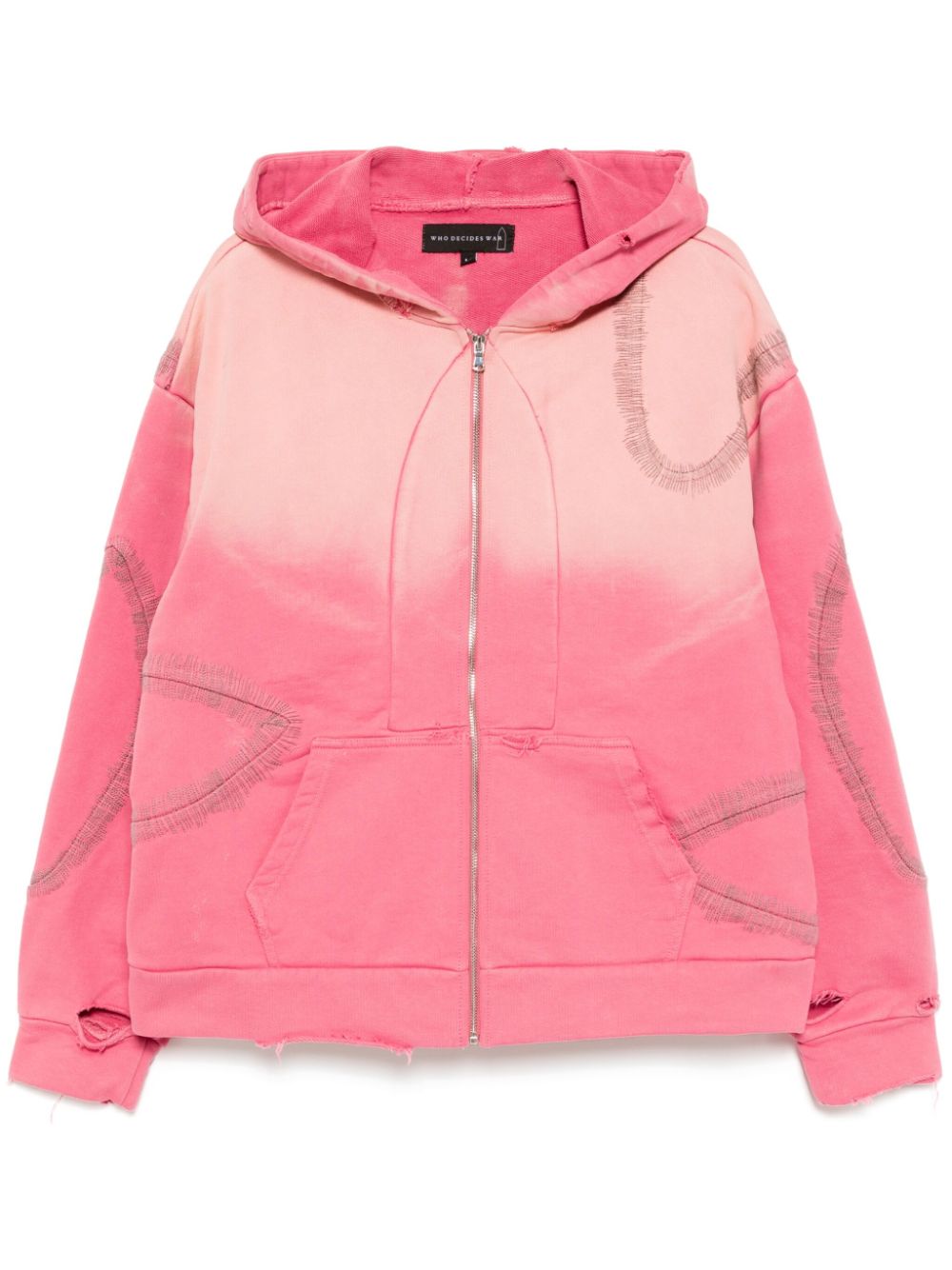 Who Decides War Windowed hooded jacket - Pink