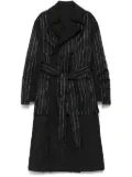 Jean Paul Gaultier striped padded coat - Black