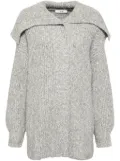 b+ab exaggerated-collar cardigan - Grey