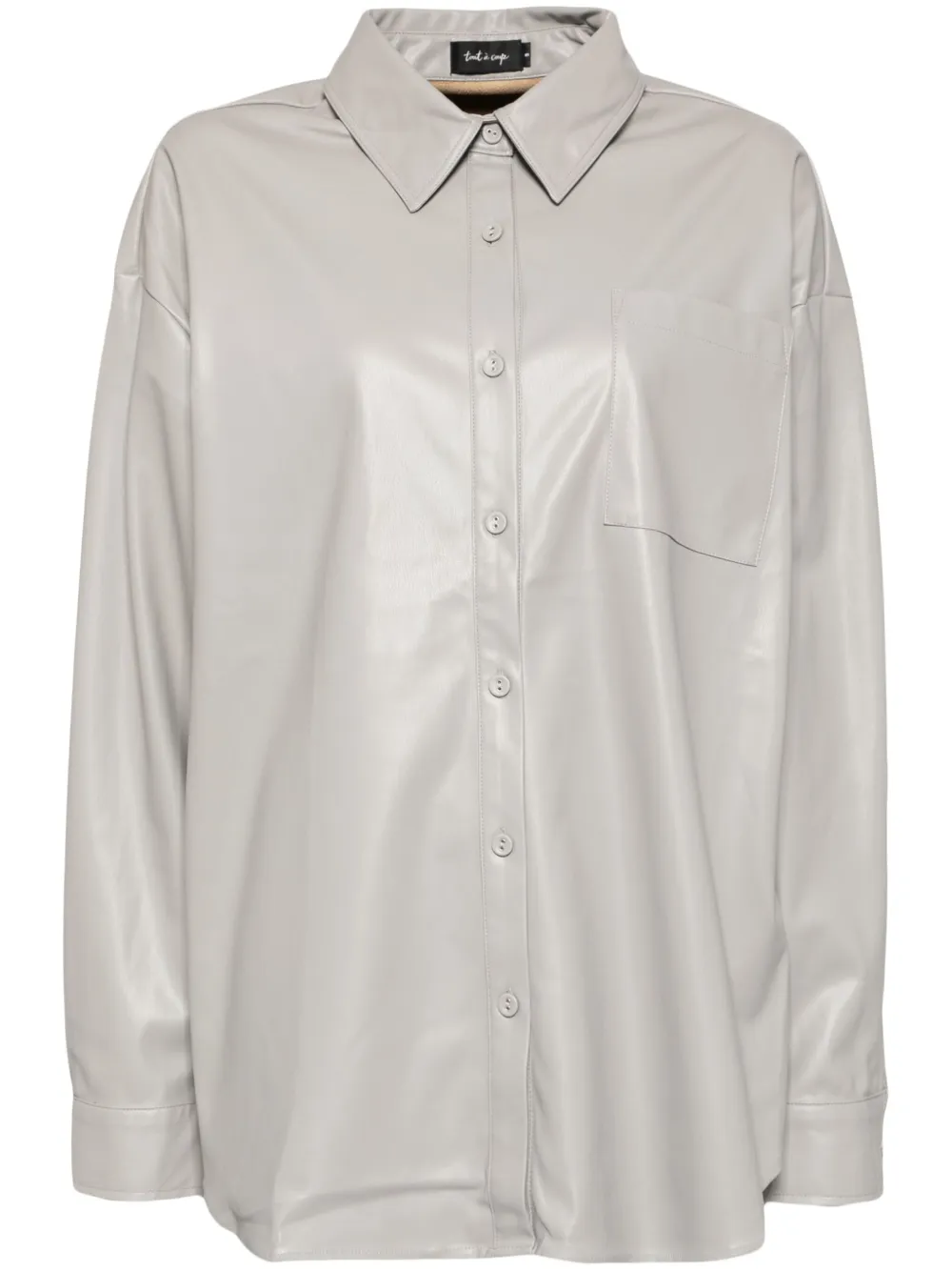 Shop Tout A Coup Long-sleeved Shirt In Grey