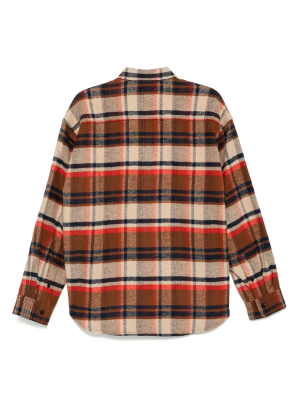 A BATHING APE Check Flannel Shirt Brown FARFETCH ZA