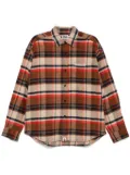 A BATHING APE® check flannel shirt - Brown