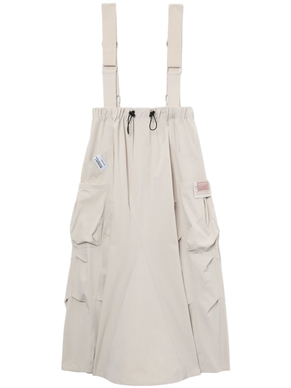 Musium Div. Pinafore jurk met trekkoord Beige